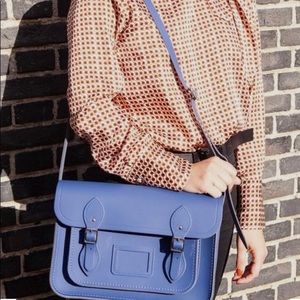 Cambridge Satchel “Batchel” 13” Italian Blue Matte
